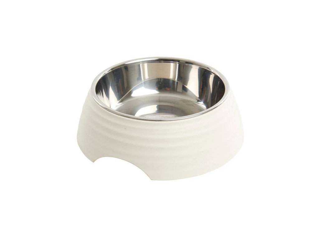 BUSTER Frosted Rippel skål mat hvid str.L