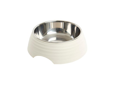 BUSTER Frosted Rippel skål mat hvid str.L