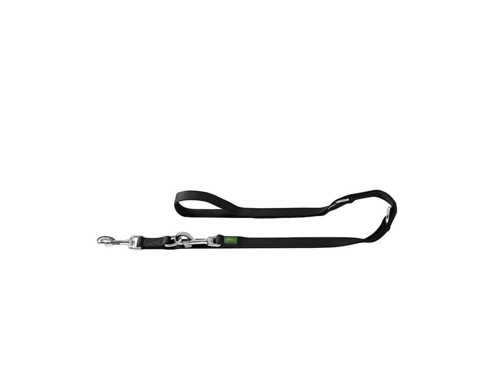 Hunter Hundesnor Sort 2 m x 20 mm – Justerbar Nylonline i 3 Længder