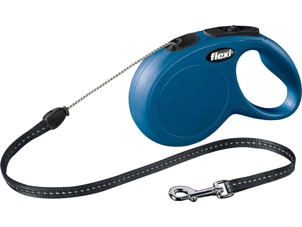 flexi New Classic snor S, 8M, 12KG, blå 