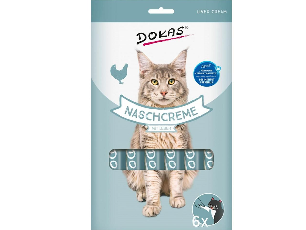 Dokas Snack-Creme med Lever 90 g – Cremet Kattesnack med Kyllingebryst og Kyllingelever