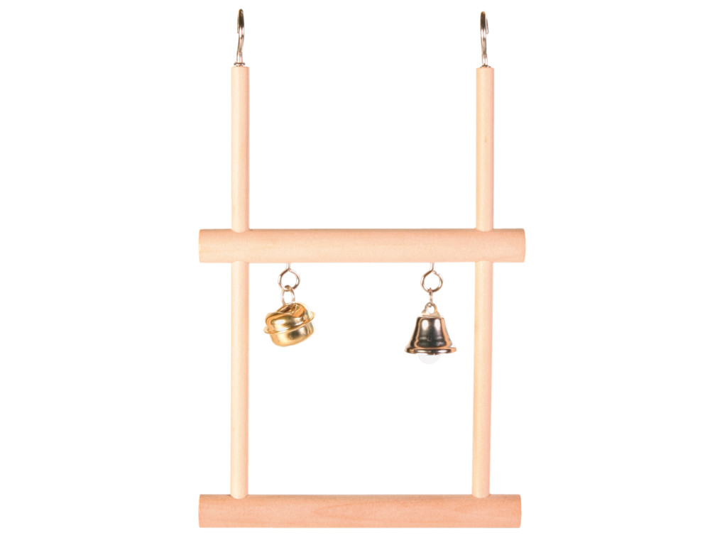 Dobbelt trægynge med klokke 1