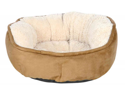 Othello bed, ø 60 cm, brown/beige