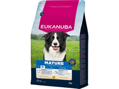 Eukanuba Mature Medium Breed Kylling 3 kg – Hundefoder til Modne Hunde 7-10 År