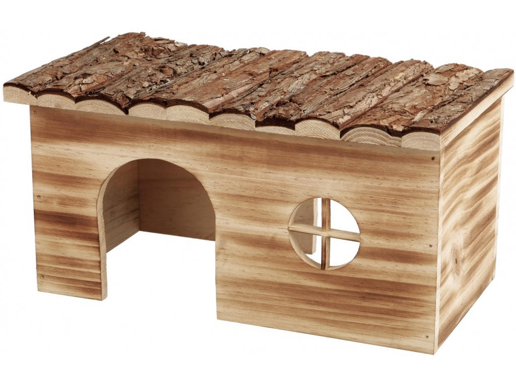 Grete Natural Living house, brændt træ, 35 × 18 × 20 cm