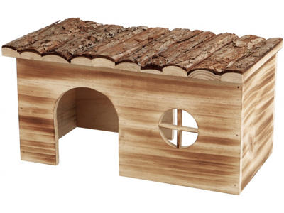 Grete Natural Living house, brændt træ, 35 × 18 × 20 cm