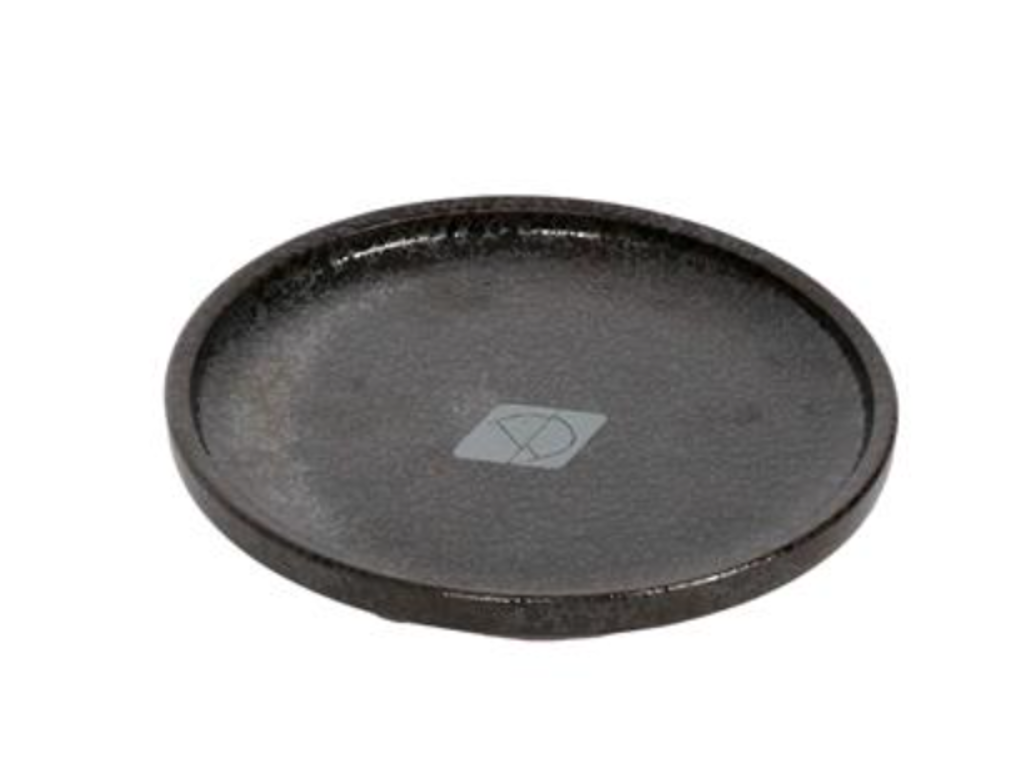 D&D FODERSKÅL FLAD JASPER 13X13X2 CM. BLACK DOTS