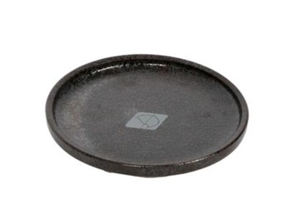 D&D FODERSKÅL FLAD JASPER 13X13X2 CM. BLACK DOTS