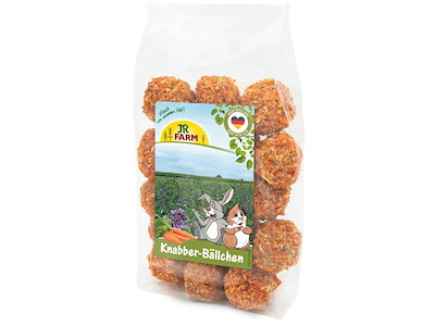JR Farm Gnaskebolde 150 g – Urtebolde til gnavere og dværgkaniner