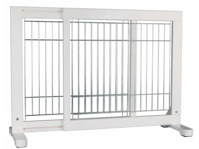 Hundegitter, 65–108 × 61 × 31 cm, hvid