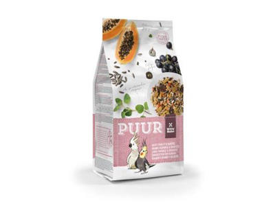 Witte Molen PUUR Large Parakeet & Cockatoo 2 kg – Naturligt Premiumfoder med Papaya, Rosiner og Hørfrø