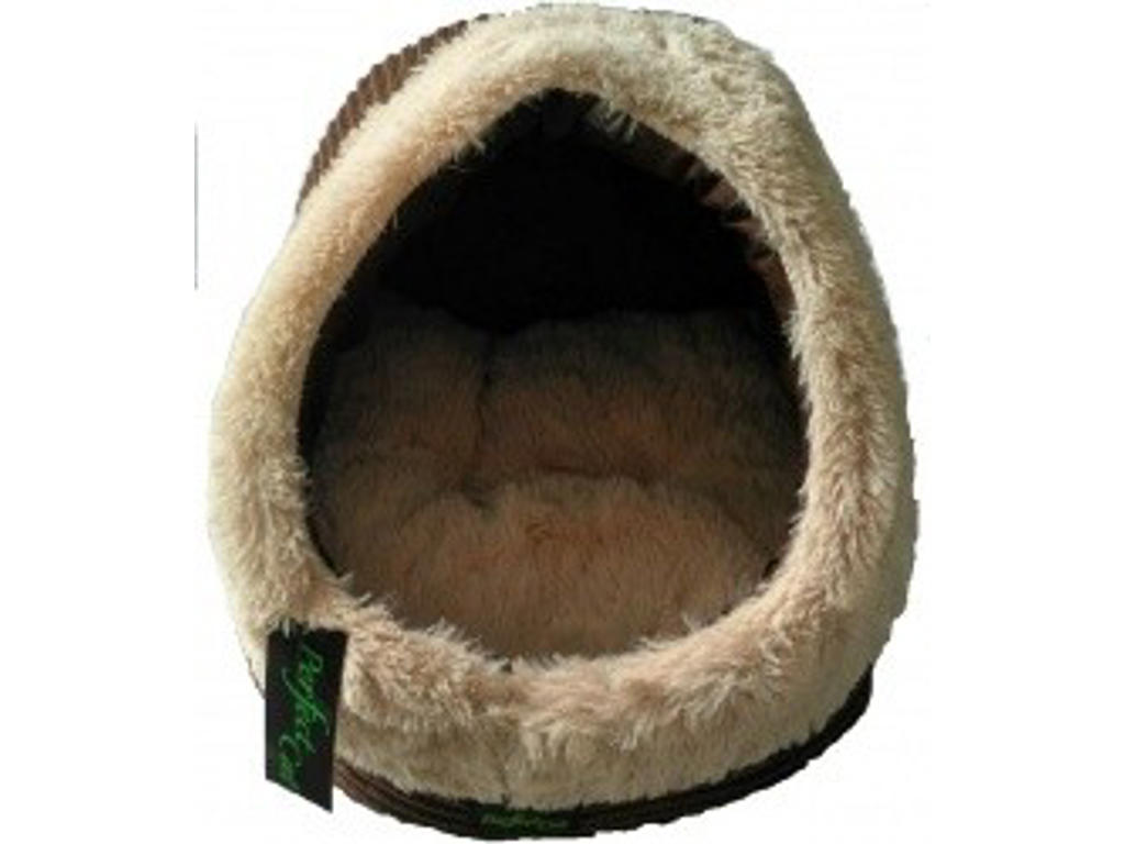 Kattehule brun fløjl 50x50x36 cm