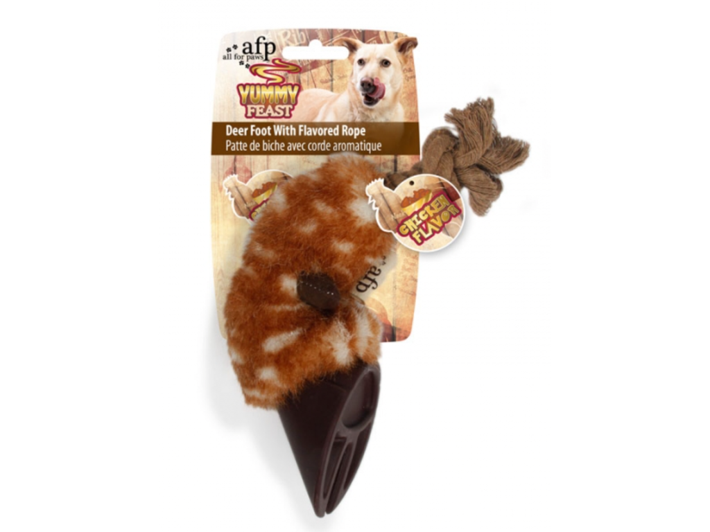 YUMMY FEAST DEER FOOT WITH FLAVORED ROPE