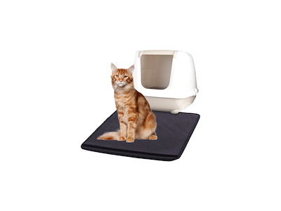 Måtte til kattetoilet MATZ sort 70x60cm