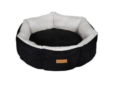 Cupcake 7-kantet Hundeseng Sort M – 60 x 60 x 24 cm