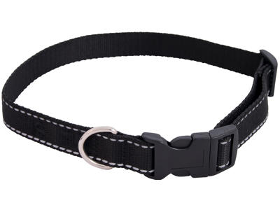 KW GO Reflekshalsbånd med Snaplås 25 mm x 45-70 cm – Justerbart Hundehalsbånd med Refleks