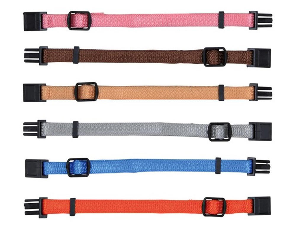 Hvalpehalsbånd, 17–25 cm/10 mm, 6 stk, assort. farver 02