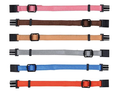 Hvalpehalsbånd, 17–25 cm/10 mm, 6 stk, assort. farver 02