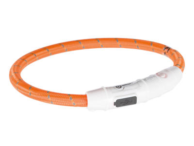 Flash lysring USB t. katte, 35 cm/ø 7 mm, orange