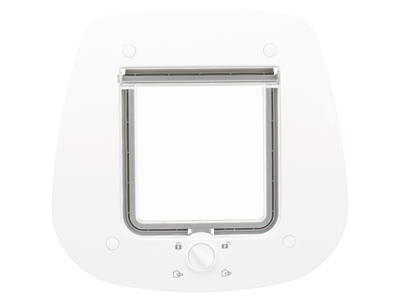 4-Vejs Kattedør, til glasdør, 27 x 26 cm, hvid