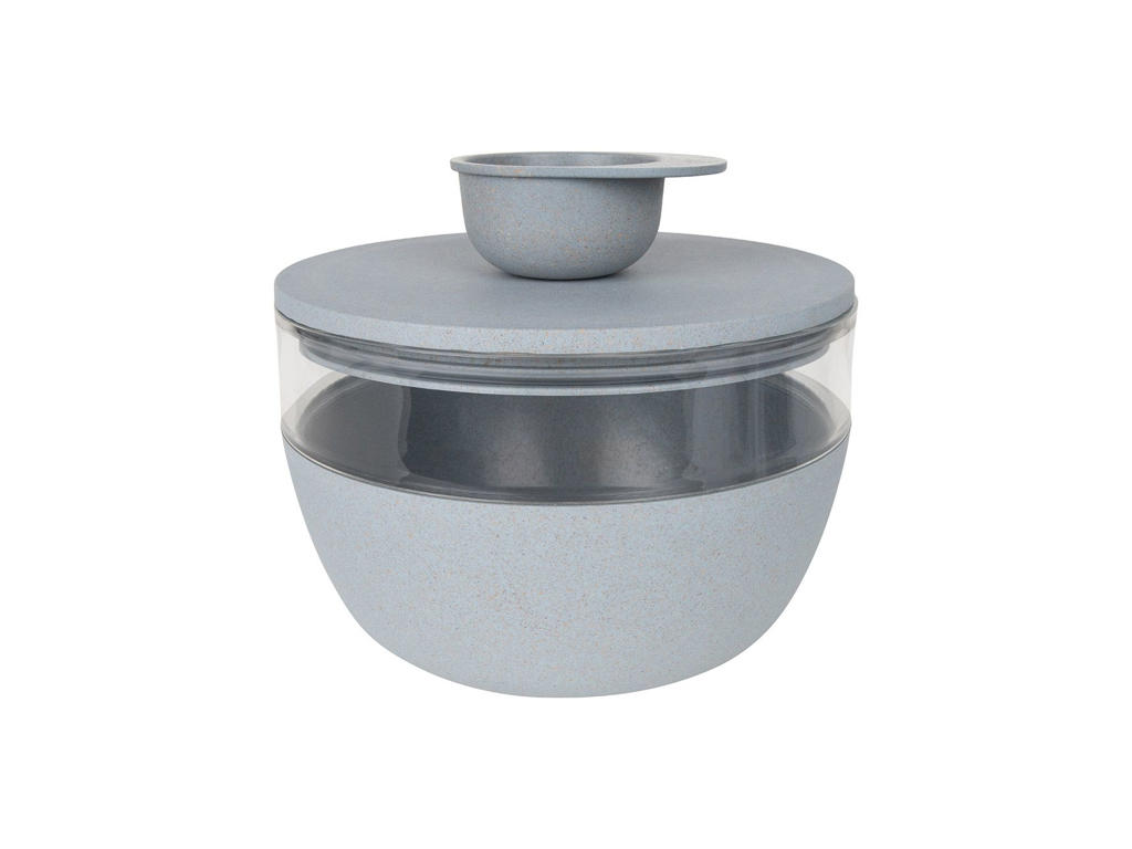 District 70 bamboo treat jar - ice blue