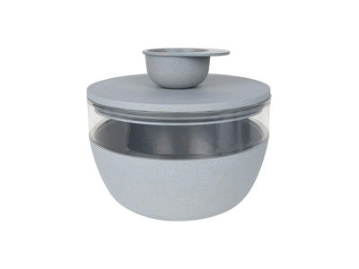 District 70 bamboo treat jar - ice blue