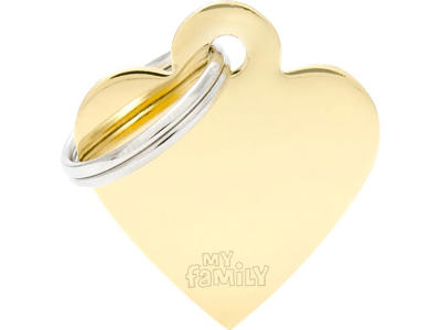 MY FAMILY GOLD SMALL HEART 2,5 X 2 CM