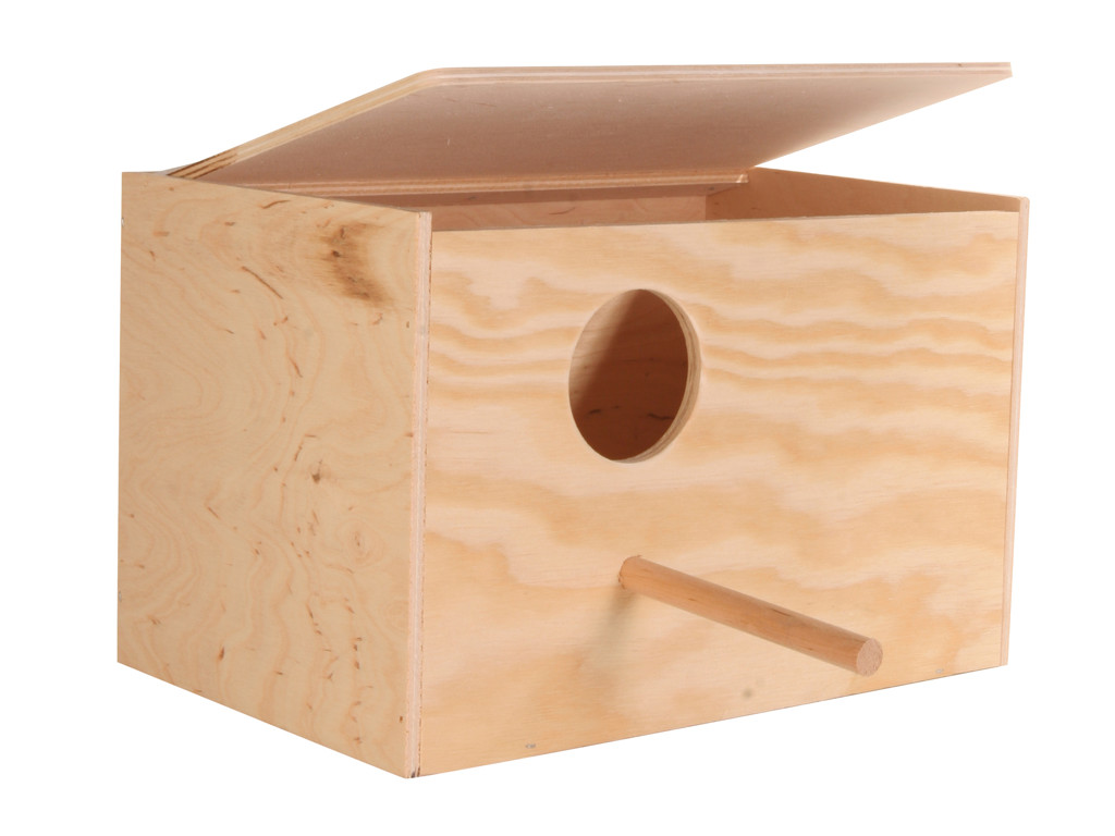 Nymfeparakit redekasse træ 30x20x20 cm