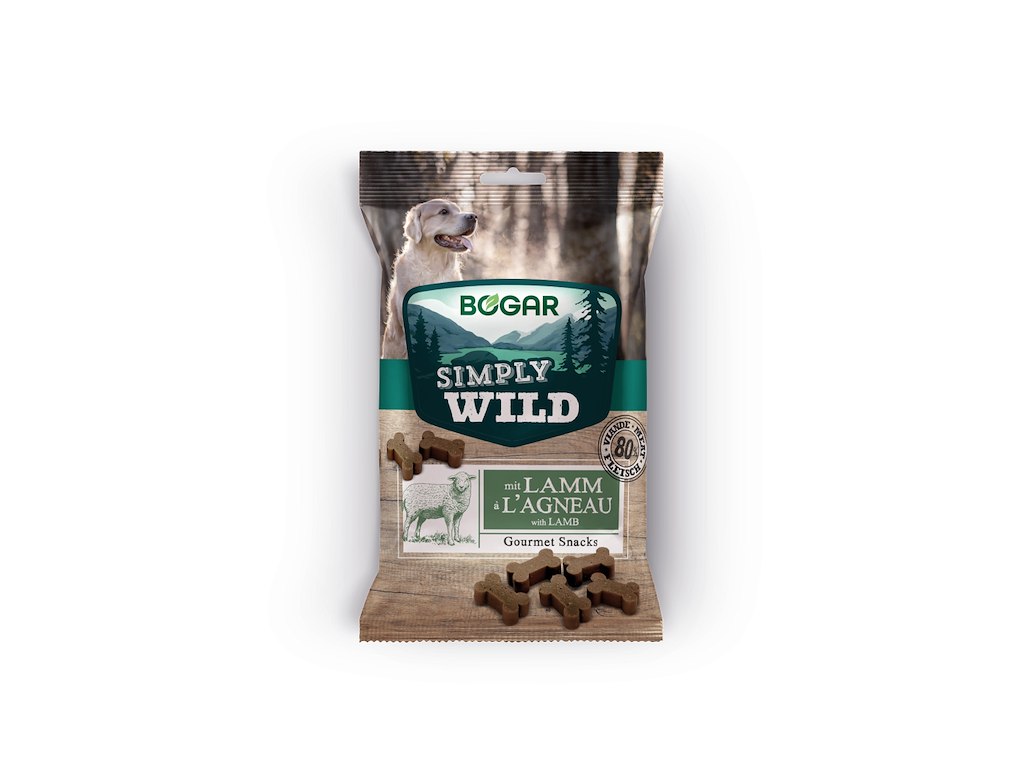 Bogar Simply Wild Lam til hund – 100 g (blød snack med højt kødindhold)