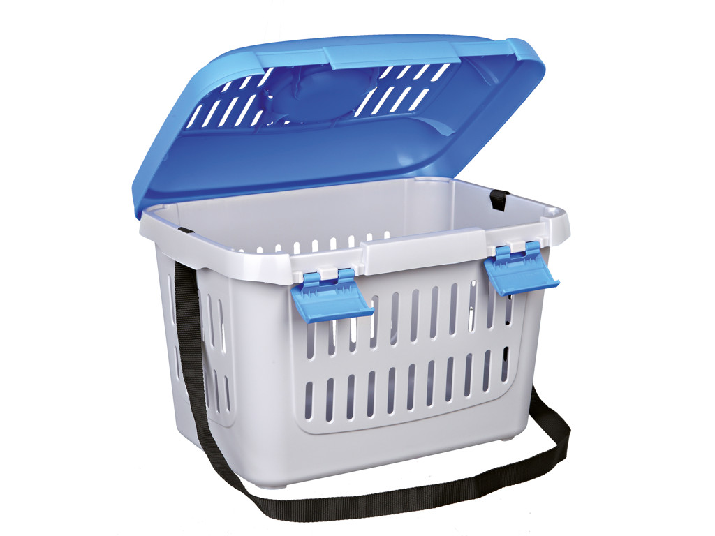 Midi-Capri transportboks, 44 × 33 × 32 cm, blå/sølv