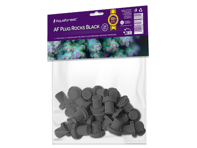 Aquaforest AF Plug Rocks Black 24 stk. – Frag Plugs til SPS, LPS og Blødkoraller