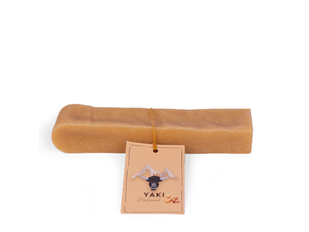 Yaki Peanutbutter GIGANT 230-260 g – Proteinrig Vegetarisk Tyggepind til Hunde