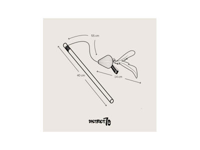 District 70 drillepind smash wand, hvid