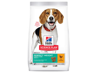 Hill's 12 kg Perfect Weight Medium Adult Dog Food with Chicken