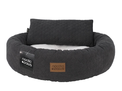 Nordic Paws Olli Cozy hundeseng M – grå, 58,5 × 58,5 × 15 cm