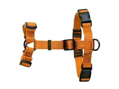Dogman Iris H-sele Orange XL/XXL – Justerbar Reflekterende Hundesele 25 mm