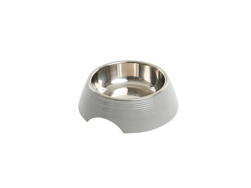 BUSTER Ripple Bowl, blank grå, S
