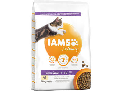 IAMS KITTEN / JUNIOR KATTEMAD 10 KG
