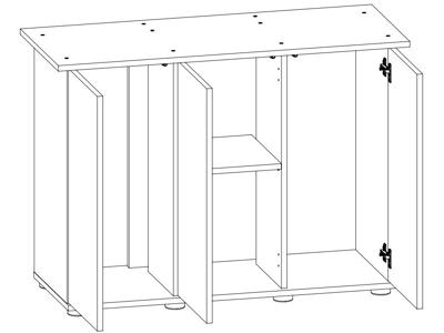 JUWEL SBX RIO 400/450 AKVARIESKAB HVID