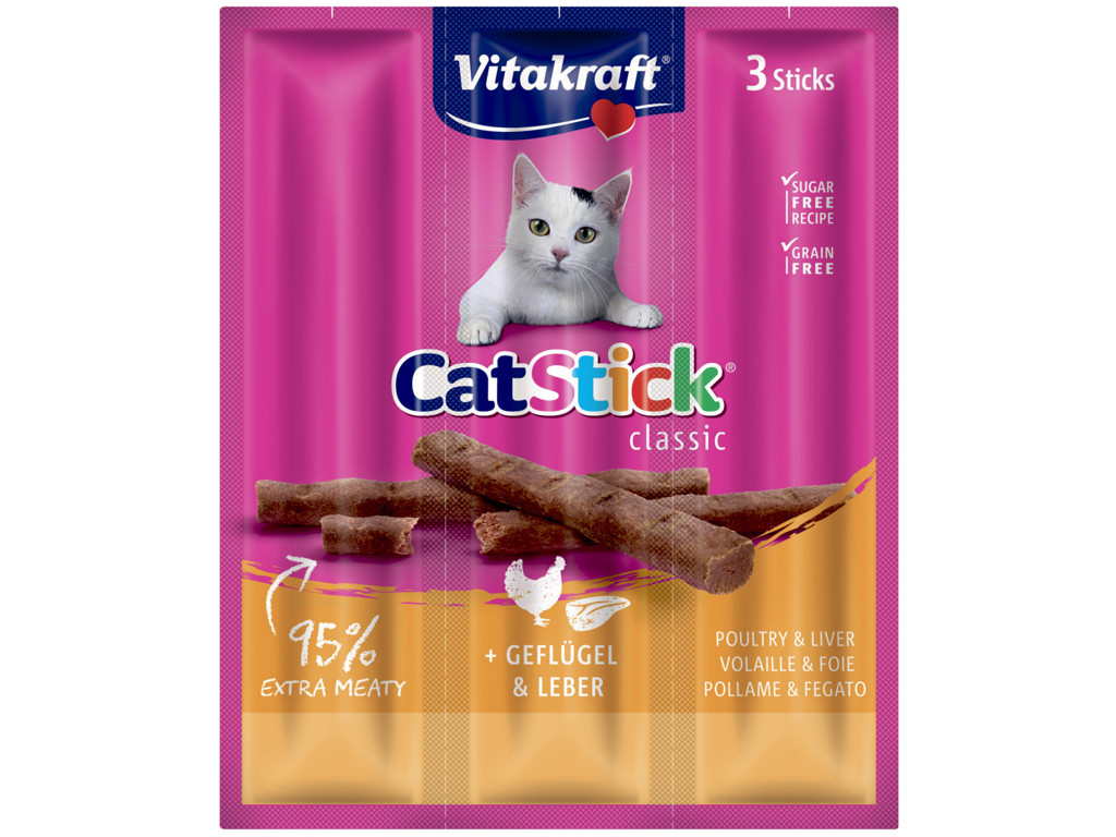 Cat-Stick Mini Fjerkræ & Lever