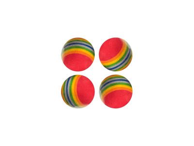 Kattelegetøjs bolde  Pakke m. 4 stk.