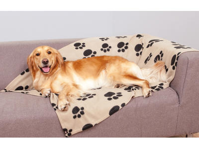 Barney vliestæppe 150x100 beige/sort