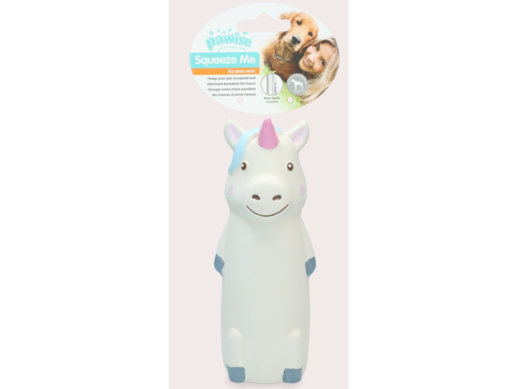 LATEX DYR m.PLASTFLASKE UNICORN 20cm