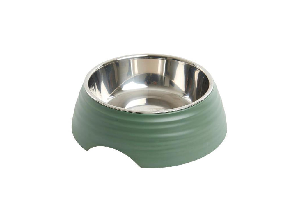 BUSTER Frosted Ripple Bowl, støvet grøn, L