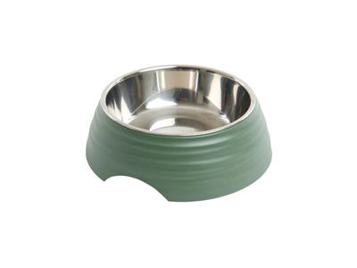 BUSTER Frosted Ripple Bowl, støvet grøn, L