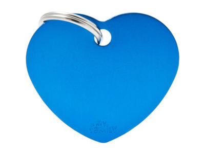 MY FAMILY BLUE BIG HEART 3,5 X 3 CM