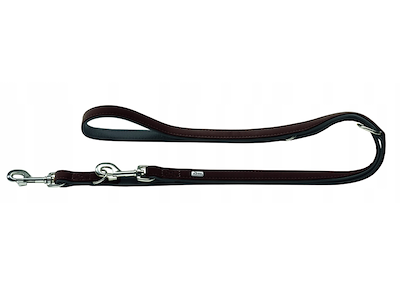 Hunter Softie Justerbar Hundeline Brun/Sort 15 mm x 200 cm – Kunstlæder