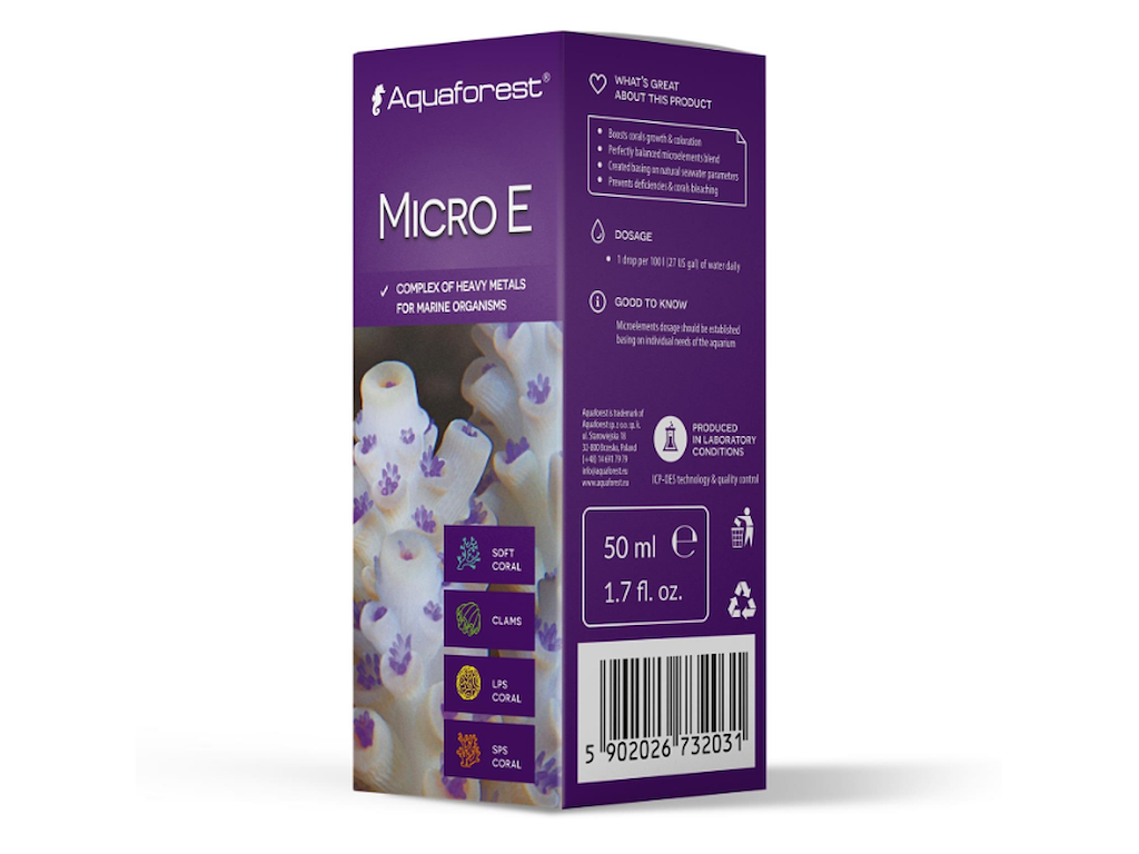 Aquaforest AF Micro E 50 ml – Essentielle Sporstoffer til Koraller og Revakvarier
