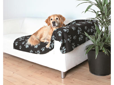 Barney vliestæppe 150x100 sort/grå