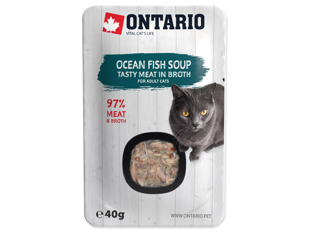 Ontario Cat Suppe Ocean Fish med grøntsager 40g